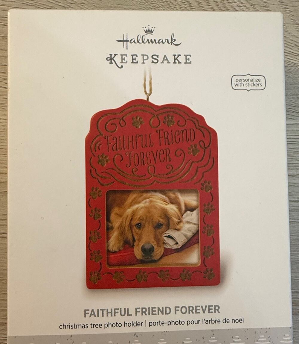2017 Hallmark Faithful Friend Forever Keepsake Ornament Photo Holder Dog NEW HTF